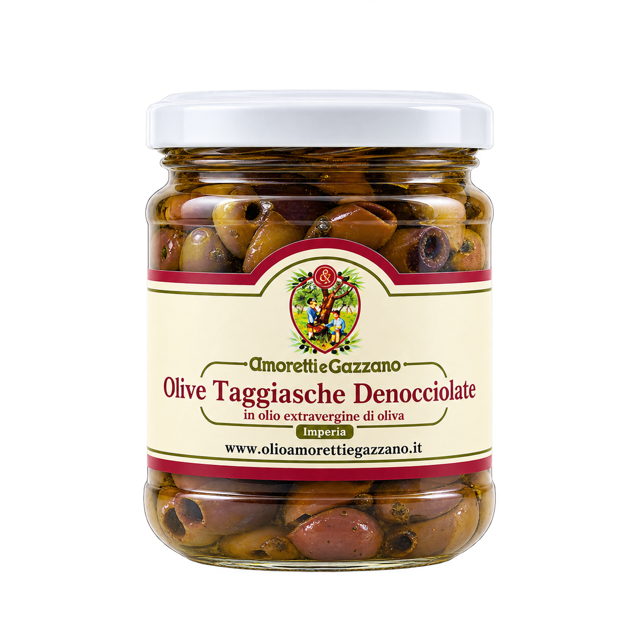 Olive taggiasche denocciolate sott'olio (6 vasetti da 190 g)