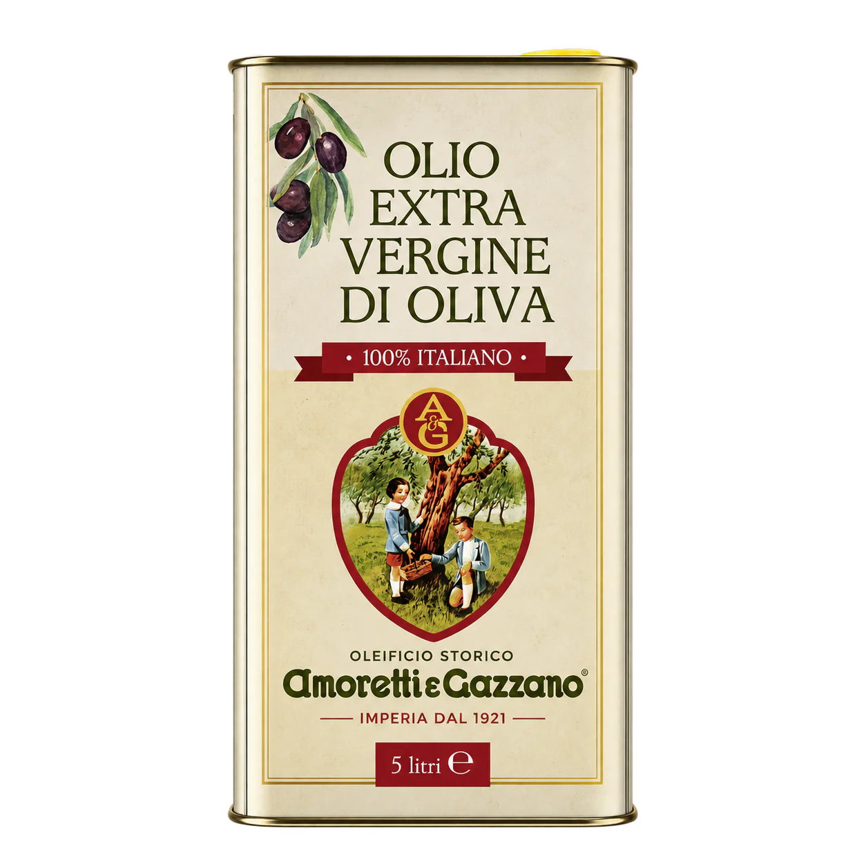 Olio extravergine di oliva 100% italiano in latta da 5 litri