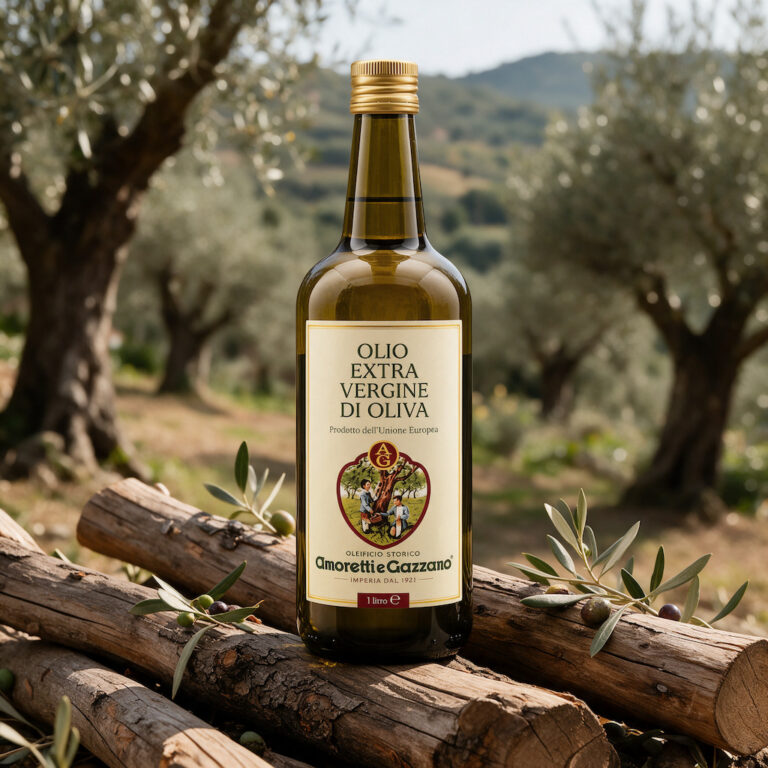 Bottiglia di Olio Extra Vergine Amoretti e Gazzano